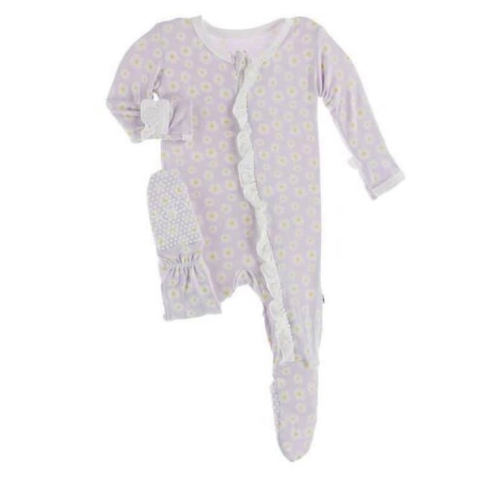 Kickee Pants Daisy Ruffle Footie
